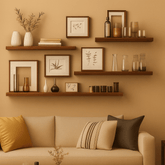Modern Floating Wooden Shelf – Minimalist Wall - Mounted Storage for Pakistan Homes - Mini Wood Craft