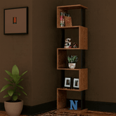 Modern Wooden Corner Shelf – Space - Saving Wall Shelf for Living Room & Home Decor - Mini Wood Craft