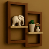 Dual‑Frame Floating Wall Shelf | Wall Shelves Pakistan - Mini Wood Craft