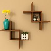 Buy Criss Cross Floating Wall Shelf Online in Pakistan | Modern Wooden Wall Rack – Mini Wood Craft - Mini Wood Craft