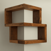 Modern Corner Wall Shelf – Premium White Wooden Floating Shelf for Home Decor | Space - Saving Design | Limited - Time Discount - Mini Wood Craft