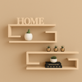 Premium Skin - Tone Floating Wall Shelves – Modern Wooden Shelves for Home Decor | Stylish Wall Storage & Display Rack - Mini Wood Craft