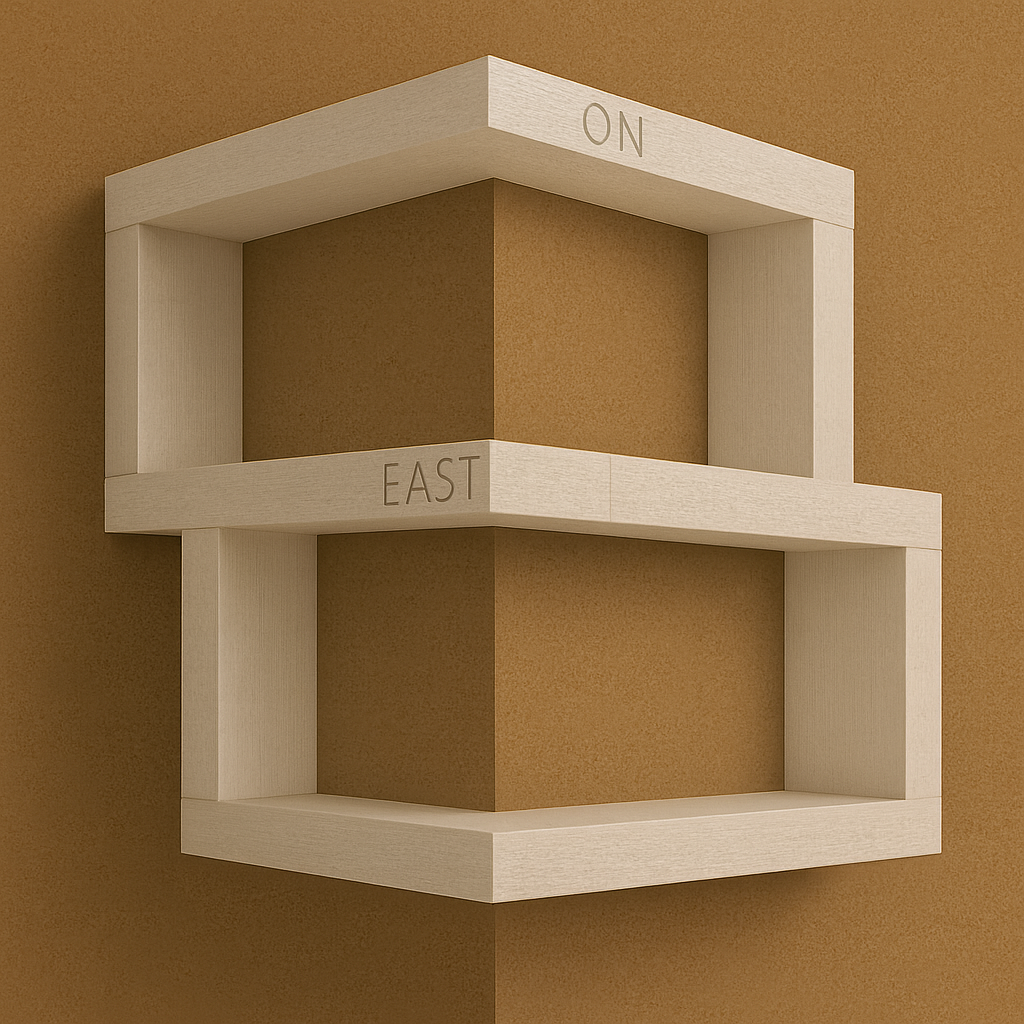 Modern Corner Wall Shelf – Premium White Wooden Floating Shelf for Home Decor | Space-Saving Design | Limited-Time Discount