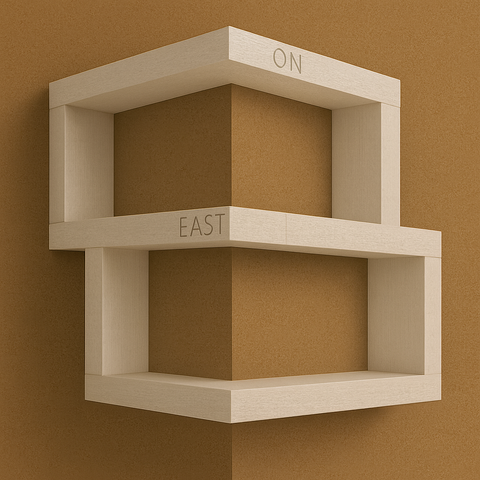 Modern Corner Wall Shelf – Premium White Wooden Floating Shelf for Home Decor | Space-Saving Design | Limited-Time Discount