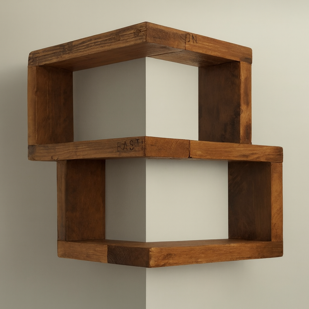 Modern Corner Wall Shelf – Premium White Wooden Floating Shelf for Home Decor | Space-Saving Design | Limited-Time Discount