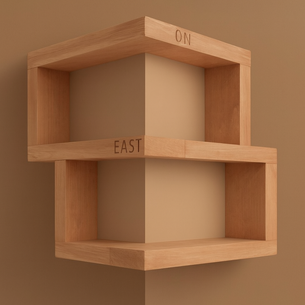 Modern Corner Wall Shelf – Premium White Wooden Floating Shelf for Home Decor | Space-Saving Design | Limited-Time Discount