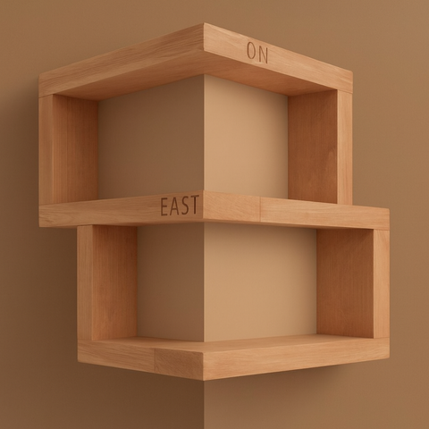 Modern Corner Wall Shelf – Premium White Wooden Floating Shelf for Home Decor | Space-Saving Design | Limited-Time Discount