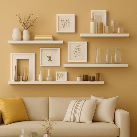 Modern Floating Wooden Shelf – Minimalist Wall - Mounted Storage for Pakistan Homes - Mini Wood Craft