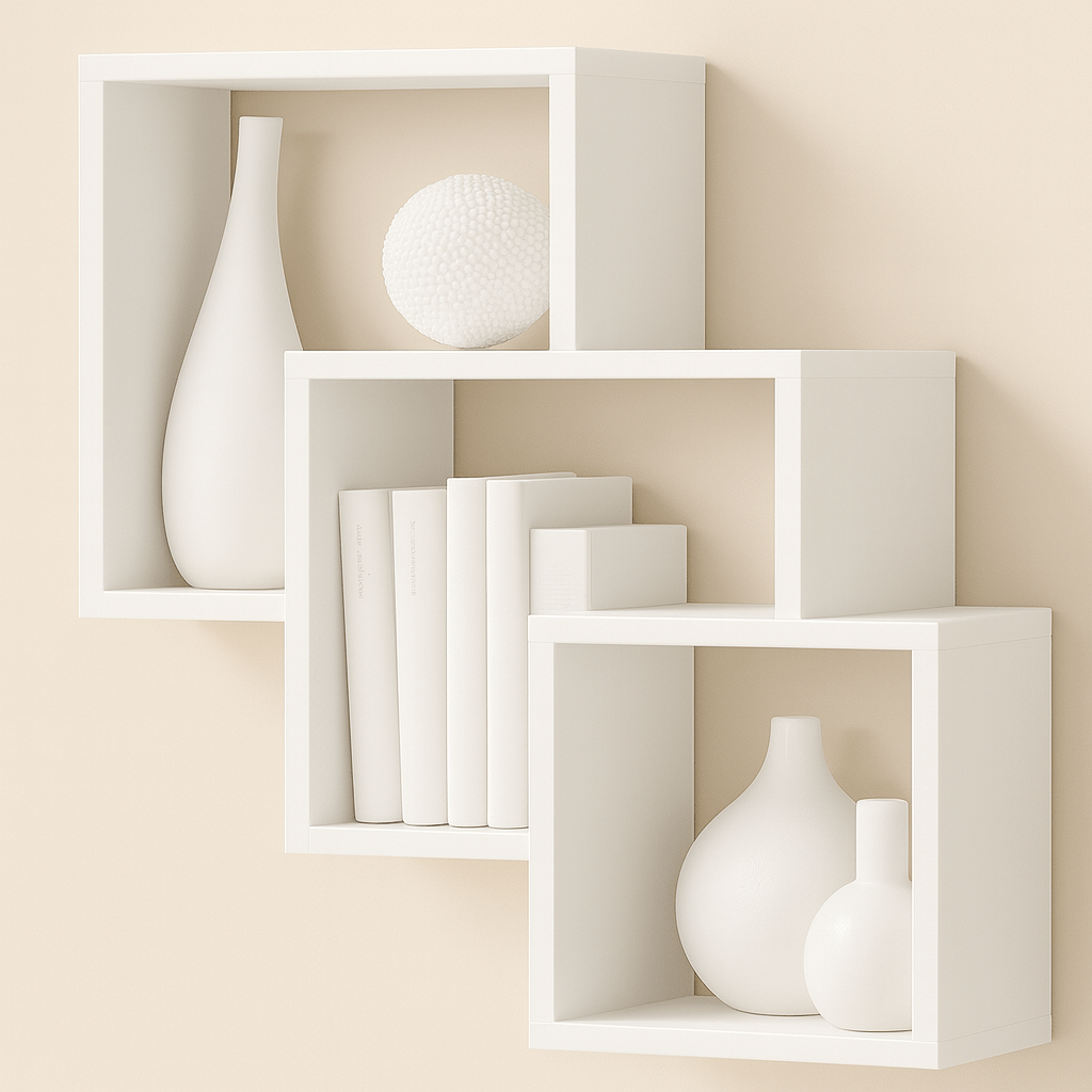 Floating Wooden Wall Shelf with Hidden Brackets – Minimalist Décor Storage, Pakistan - Mini Wood Craft