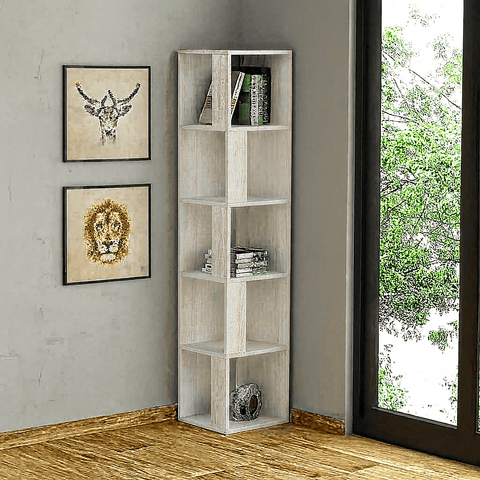 Premium Handcrafted Wooden Corner Shelf – Modern Wall Decor Rack | Space - Saving Storage Shelf for Living Room & Bedroom - Mini Wood Craft