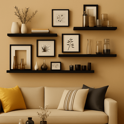 Modern Floating Wooden Shelf – Minimalist Wall - Mounted Storage for Pakistan Homes - Mini Wood Craft