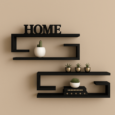 Premium Skin - Tone Floating Wall Shelves – Modern Wooden Shelves for Home Decor | Stylish Wall Storage & Display Rack - Mini Wood Craft