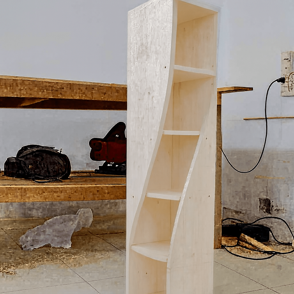 Premium Modern Wall Shelf – Space - Saving Floating Shelves for Home Decor | Bedroom, Living Room & Office Storage – Beige, Brown, Black & White - Mini Wood Craft