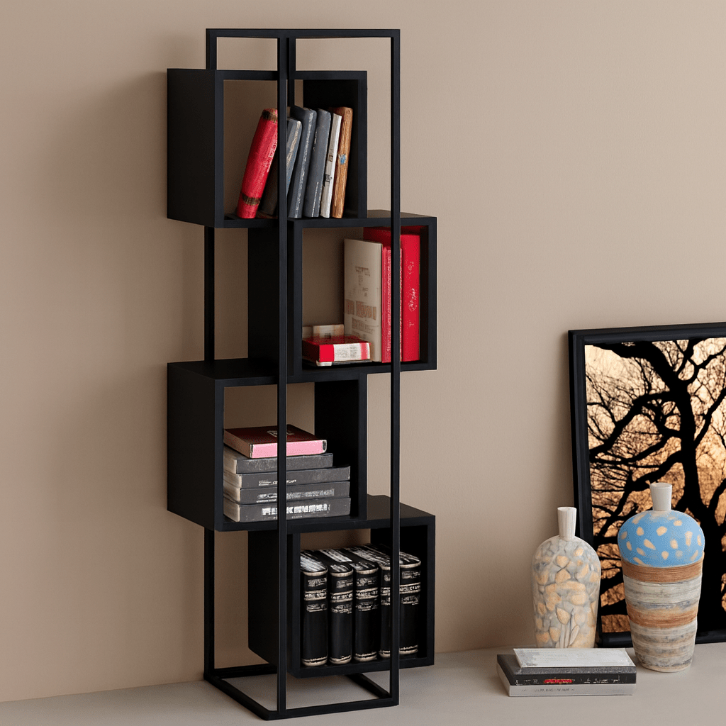 Modern Geometric Wall Shelf – Space - Saving Decorative Display Rack | Premium Wooden Wall Organizer - Mini Wood Craft