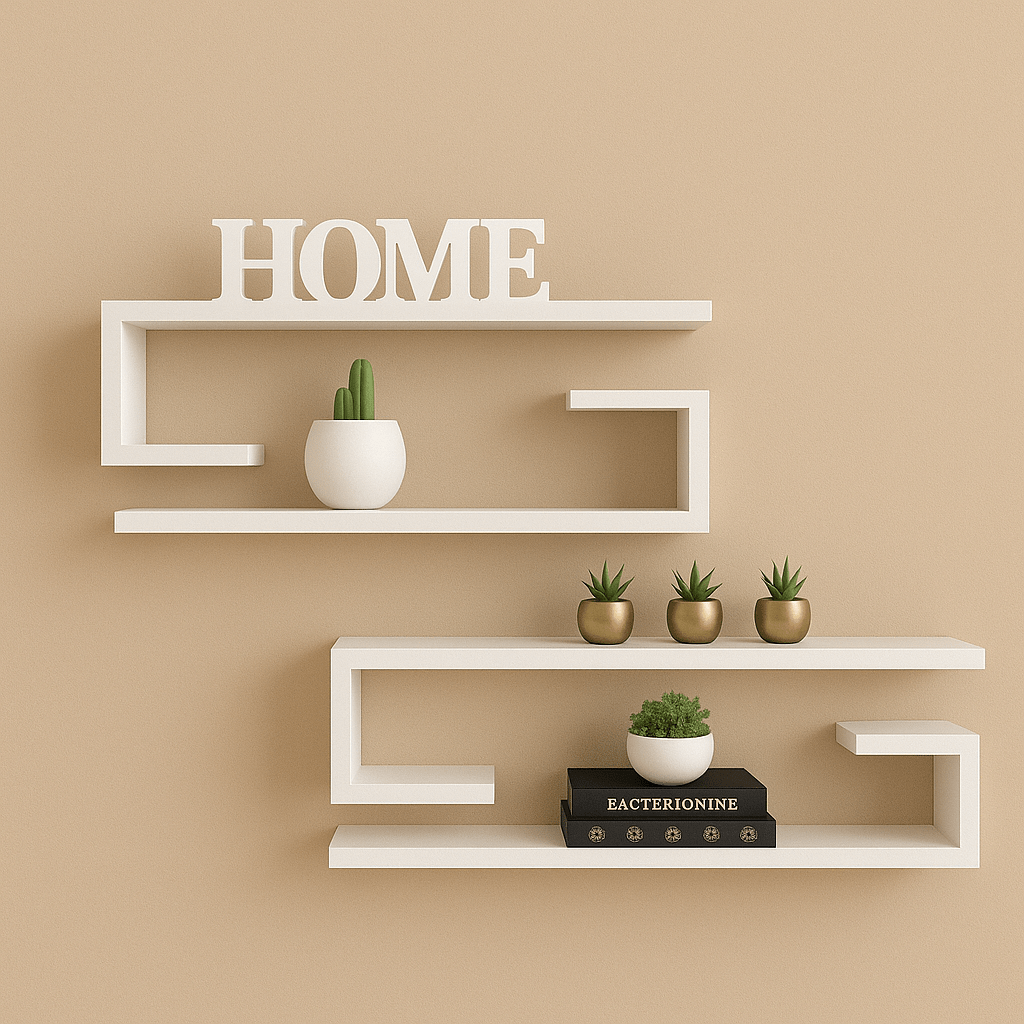 Premium Skin - Tone Floating Wall Shelves – Modern Wooden Shelves for Home Decor | Stylish Wall Storage & Display Rack - Mini Wood Craft