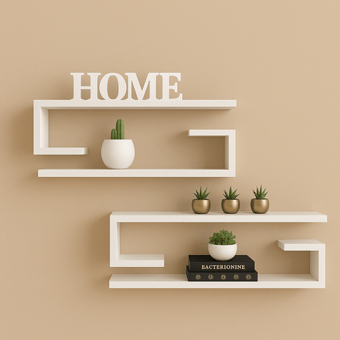 Premium Skin - Tone Floating Wall Shelves – Modern Wooden Shelves for Home Decor | Stylish Wall Storage & Display Rack - Mini Wood Craft