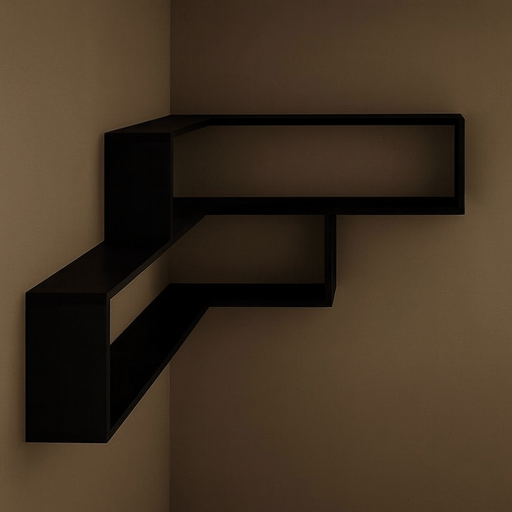 Premium Modern Corner Wall Shelf – Space - Saving Brown Wooden Floating Rack | Stylish Home Décor Storage (🔥 Limited - Time Discount – Shop Now!) - Mini Wood Craft