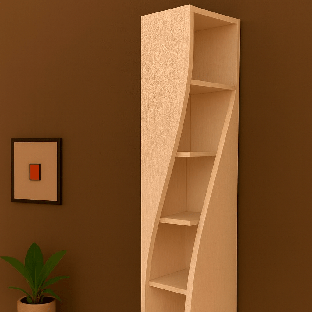 Premium Modern Wall Shelf – Space - Saving Floating Shelves for Home Decor | Bedroom, Living Room & Office Storage – Beige, Brown, Black & White - Mini Wood Craft