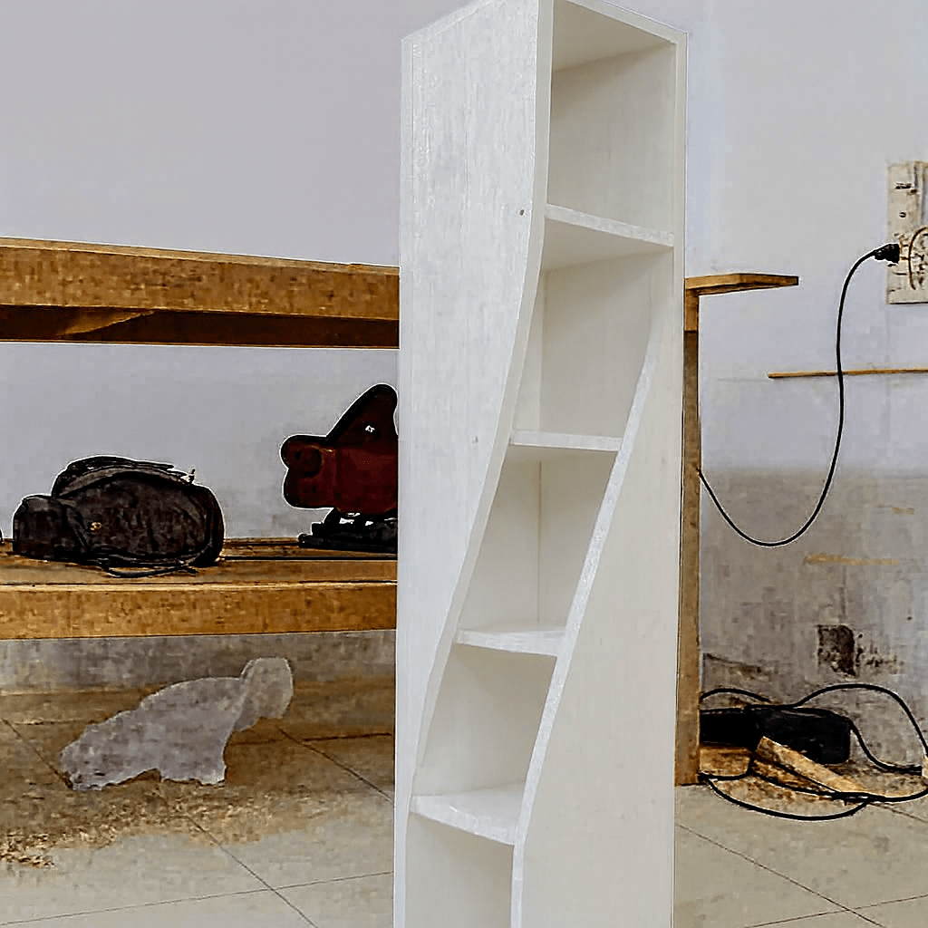 Premium Modern Wall Shelf – Space - Saving Floating Shelves for Home Decor | Bedroom, Living Room & Office Storage – Beige, Brown, Black & White - Mini Wood Craft