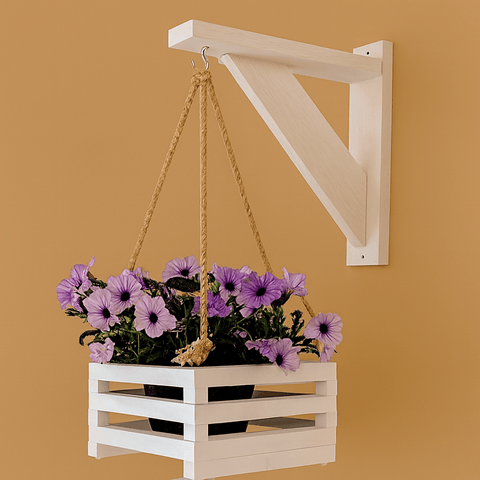 Minimalist Floating Wall Shelf – Modern Wood & Matte Floating Rack in White, Black & Brown | Home Decor Storage - Mini Wood Craft