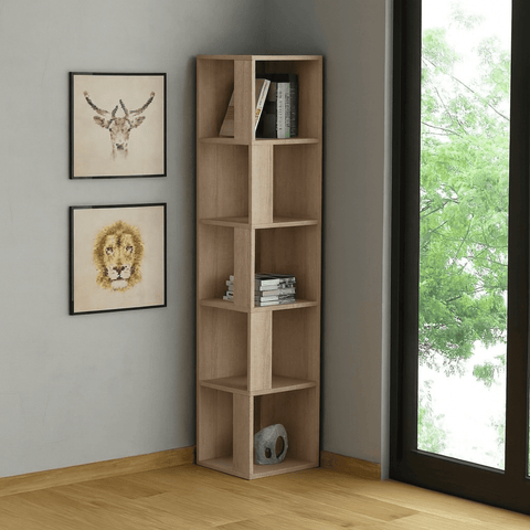 Premium Handcrafted Wooden Corner Shelf – Modern Wall Decor Rack | Space - Saving Storage Shelf for Living Room & Bedroom - Mini Wood Craft