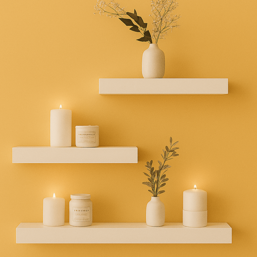 Buy Wooden Ladder Shelf Display Stand in Pakistan | MDF Lamination Wooden Shelves - Mini Wood Craft